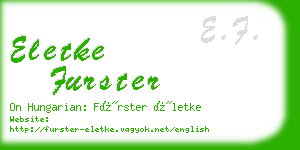 eletke furster business card